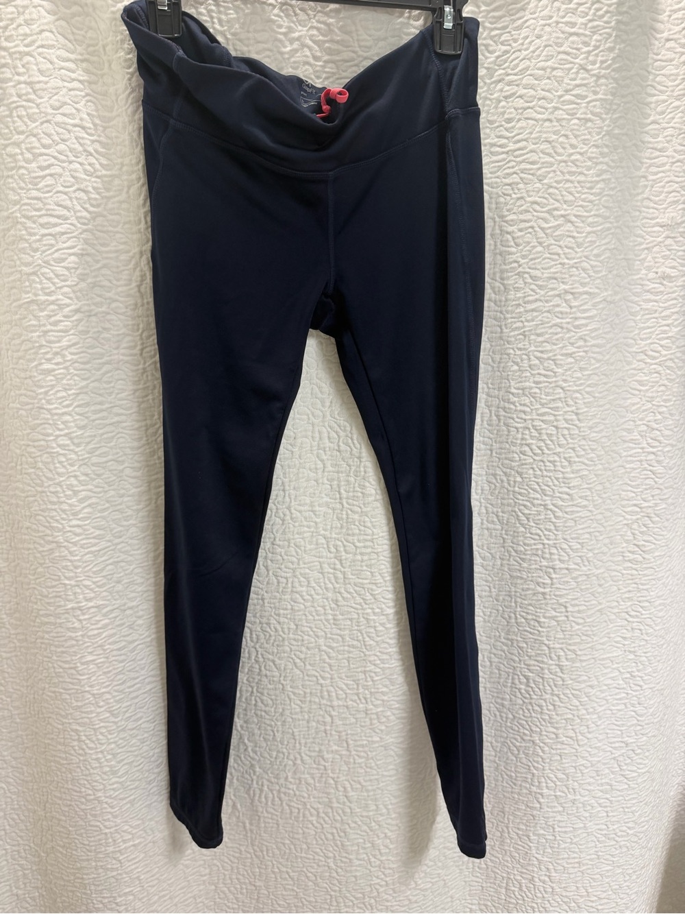 GAP Navy High-Waist Leggings with Pink Drawcord
